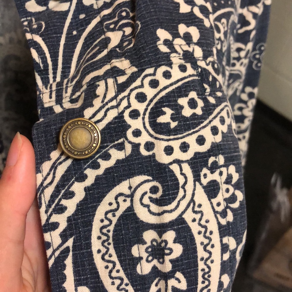 Charter Club Printed Vintage Pattern Jacket
